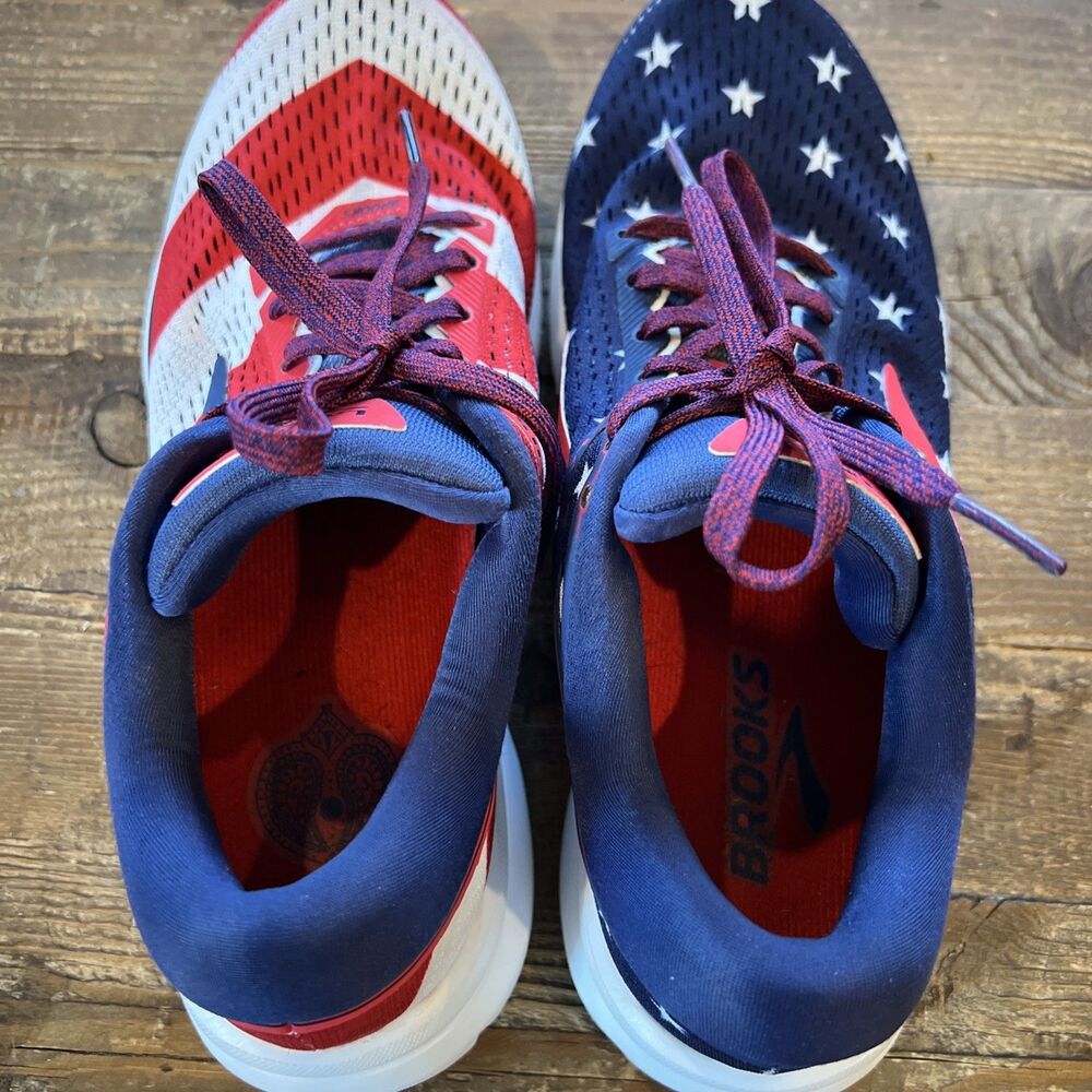 Brooks Launch 5 Victory USA Stars Stripes Womens 8.5 B Running Shoes Sneaker - Picture 9 of 12